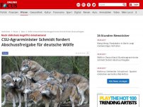Bild zum Artikel: Nach tödlichem Angriff in Griechenland - CSU-Agrarminister Schmidt fordert Abschussfreigabe für deutsche Wölfe