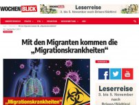 Bild zum Artikel: Mit den Migranten kommen die „Migrationskrankheiten“