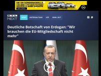 Bild zum Artikel: Deutliche Botschaft von Erdogan: 'Wir brauchen die EU-Mitgliedschaft nicht mehr'