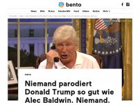 Bild zum Artikel: Niemand parodiert Donald Trump so gut wie Alec Baldwin. Niemand.