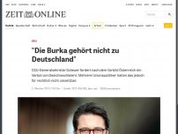 Bild zum Artikel: CSU: 'Die Burka gehört nicht zu Deutschland'