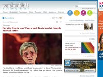 Bild zum Artikel: Fürstin Gloria von Thurn und Taxis macht Angela Merkel ratlos