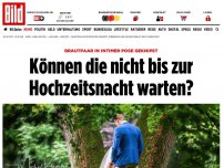 Bild zum Artikel: Intimes Brautpaar-Foto - Können die nicht bis zur Hochzeitsnacht warten?