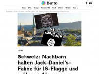 Bild zum Artikel: Schweiz: Nachbarn halten Jack-Daniel's-Fahne für IS-Flagge und schlagen Alarm