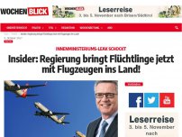 Bild zum Artikel: Insider: Regierung bringt Flüchtlinge jetzt mit Flugzeugen ins Land!