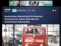 Bild zum Artikel: Kostenloses Bahnticket für Beamte: Staatsdiener sollen bald alle ein Gratisticket bekommen