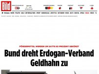 Bild zum Artikel: Mittel um 80% gekürzt - Bund dreht Erdogan- Verband Geldhahn zu
