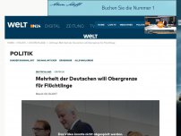 Bild zum Artikel: Umfrage: Mehrheit der Deutschen will Obergrenze für Flüchtlinge