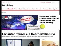 Bild zum Artikel: Asylanten teurer als Restbevölkerung