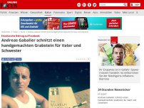 Bild zum Artikel: Emotionaler Beitrag auf Facebook - Andreas Gabalier schnitzt einen handgemachten Grabstein für Vater und Schwester