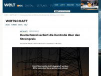 Bild zum Artikel: Energiewende: Deutschland verliert die Kontrolle über den Strompreis
