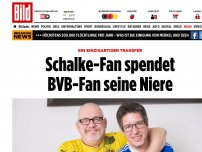 Bild zum Artikel: Ein einzigartiger Transfer - Schalke-Fan spendet BVB-Fan seine Niere