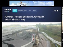Bild zum Artikel: A20 bei Tribsees gesperrt: Autobahn bricht einfach weg