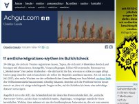 Bild zum Artikel: 11 amtliche Migrations-Mythen im Bullshitcheck