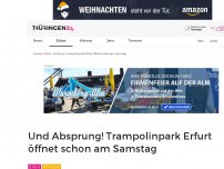 Bild zum Artikel: Und Absprung! Trampolinpark Erfurt öffnet schon am Samstag