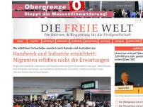 Bild zum Artikel: Handwerk und Industrie ernüchtert: Migranten erfüllen nicht die Erwartungen