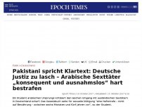 Bild zum Artikel: Pakistani spricht Klartext: Deutsche Justiz zu lasch – Arabische Sexttäter „konsequent und ausnahmslos“ hart bestrafen