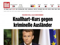 Bild zum Artikel: Emmanuel Macron - Knallhart-Kurs gegen kriminelle Ausländer