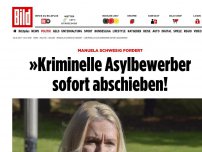 Bild zum Artikel: Manuela Schwesig fordert - »Kriminelle Asylbewerber sofort abschieben!