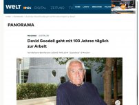 Bild zum Artikel: Australien: David Goodall geht mit 103 Jahren täglich zur Arbeit