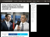 Bild zum Artikel: Schon wieder Kanzler mit abgebrochenem Jus-Studium: Tausende Studenten brechen ebenfalls ab