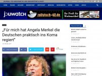 Bild zum Artikel: „Für mich hat Angela Merkel die Deutschen praktisch ins Koma regiert“