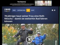 Bild zum Artikel: 78-Jähriger baut seiner Frau eine Rolli-Rikscha – damit sie weiterhin Rad fahren können