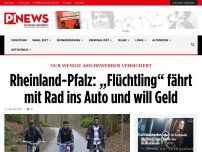 Bild zum Artikel: Nur wenige Asylbewerber versichert Rheinland-Pfalz: „Flüchtling“ fährt mit Rad ins Auto und will Geld