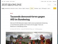 Bild zum Artikel: AfD: Tausende demonstrieren gegen AfD im Bundestag