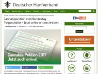 Bild zum Artikel: Cannabispetition vom Bundestag freigeschaltet - Jetzt online unterschreiben!