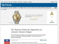 Bild zum Artikel: OÖ: Massive Kritik der Opposition an schwarz-blauem Budget
