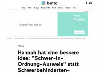 Bild zum Artikel: Hannahs Idee: 'Schwer-in-Ordnung-Ausweis' statt Schwerbehindertenausweis