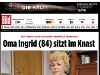 Bild zum Artikel: Aus Armut gestohlen - Oma Ingrid (84) muss in den Knast 