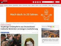 Bild zum Artikel: Linda W. aus Sachsen - 16-jährige IS-Kämpferin aus Deutschland: Irakische Behörden verweigern Auslieferung