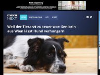 Bild zum Artikel: Weil der Tierarzt zu teuer war: Seniorin aus Wien lässt Hund verhungern