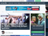 Bild zum Artikel: Männer schlachten Schwein auf der Straße - Video zeigt blutiges Spektakel