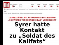 Bild zum Artikel: Konkrete Anschlagspläne - Spezialkräfte nehmen Syrer in Schwerin fest