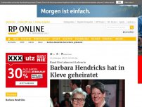 Bild zum Artikel: Bund fürs Leben mit Lehrerin - Barbara Hendricks hat in Kleve geheiratet