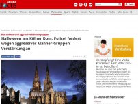 Bild zum Artikel: Betrunkene und aggressive Männergruppen - Halloween am Kölner Dom: Polizei fordert wegen aggressiven Männer-Gruppen Verstärkung an
