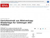 Bild zum Artikel: Gerichtsstreit um Mietvertrag: Niederlage für Göttinger AfD-Nachwuchspolitiker