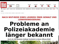 Bild zum Artikel: Nach Wut-Rede von Lehrer - Probleme an Akademie der Polizei länger bekannt 