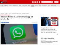 Bild zum Artikel: Beliebter Messenger - Whatsapp ist down