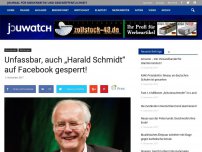 Bild zum Artikel: Unfassbar, auch „Harald Schmidt“ auf Facebook gesperrt!