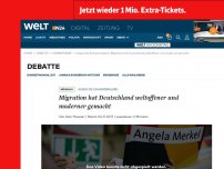 Bild zum Artikel: Migration hat Deutschland weltoffener und moderner gemacht