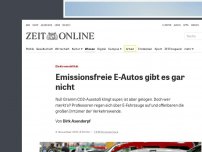 Bild zum Artikel: Elektromobilität: Emissionsfreie E-Autos gibt es gar nicht