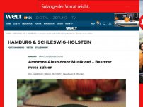 Bild zum Artikel: Amazons Alexa dreht Musik auf – Besitzer muss zahlen