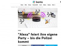 Bild zum Artikel: 'Alexa' feiert ihre eigene Party – dann kommt die Polizei