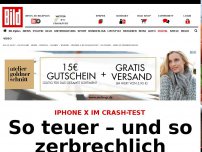 Bild zum Artikel: iPhone X im Crash-Test - So teuer und so zerbrechlich