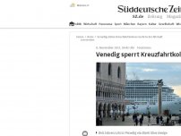 Bild zum Artikel: Venedig sperrt Kreuzfahrtkolosse aus