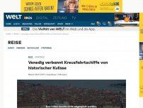 Bild zum Artikel: Venedig verbannt Kreuzfahrtschiffe von historischer Kulisse